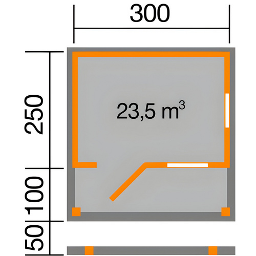 WEKA Gartenhaus »820 A Gr.2«, Holz, BxHxT: 340 x 240 x 350 cm (Außenmaße inkl. Dachüberstand) - beige |  Holz  |  10,5 m²