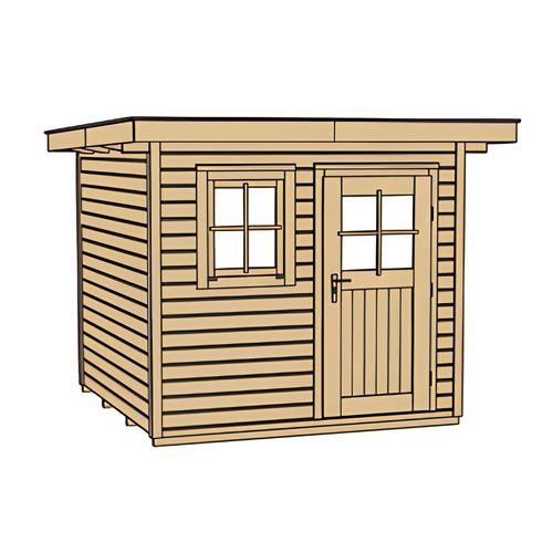Thumbnail - WEKA Gartenhaus »170 Gr.2«, Holz, BxHxT: 280 x 226 x 240 cm (Außenmaße inkl. Dachüberstand) - beige