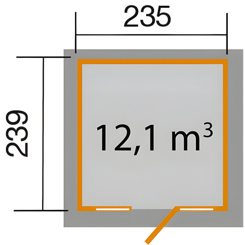 WEKA Ferienhaus »Panorama 172 Gr.1«, Holz, BxHxT: 259 x 216 x 286 cm (Außenmaße inkl. Dachüberstand) - beige |  Holz  |  5,62 m²