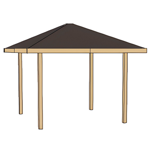Thumbnail - WEKA Pavillon »Paradies«, BxHxT: 333 x 286 x 333 cm - beige