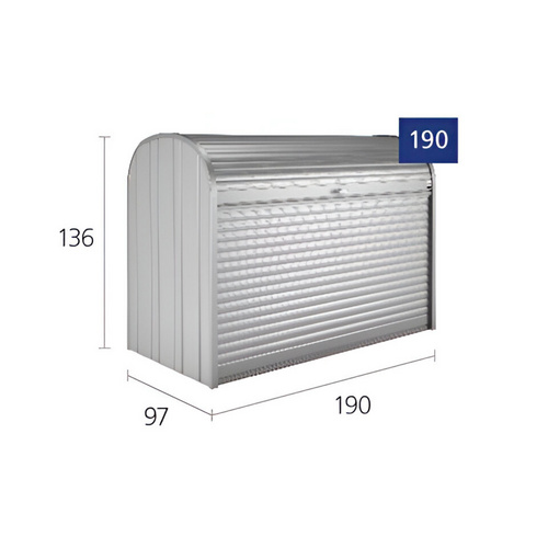 Thumbnail - BIOHORT Gerätebox »StoreMax«, 190 x 136 x 97 cm (BxHxT), 2.080 Liter - grau