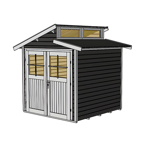 WEKA Ferienhaus »226 Gr.1«, Holz, BxHxT: 237 x 252 x 209 cm (Außenmaße inkl. Dachüberstand) - grau |  Holz  |  4,29 m²