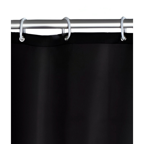 Thumbnail - WENKO Duschvorhang »Anti-Schimmel«, BxH: 200 x 180 cm, Uni, schwarz