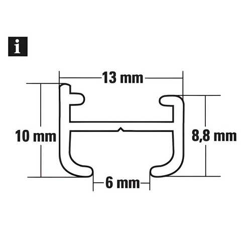 Thumbnail - GARDINIA Aluminiumschiene, weiß, 1 Stück - weiss