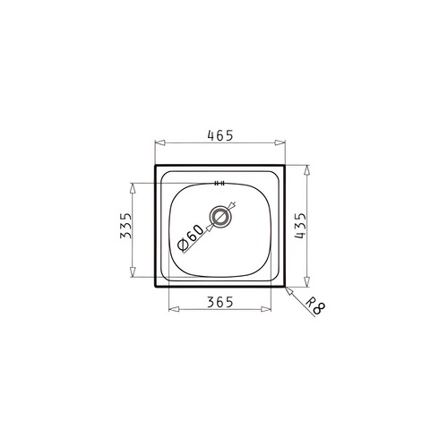 Thumbnail - Pyramis Edelstahlspüle »E33«, Edelstahl, BxHxL: 46,5 x 43,5 cm - silberfarben