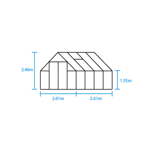 HALLS Gewächshaus »Qube«, 6,6 m², Al...