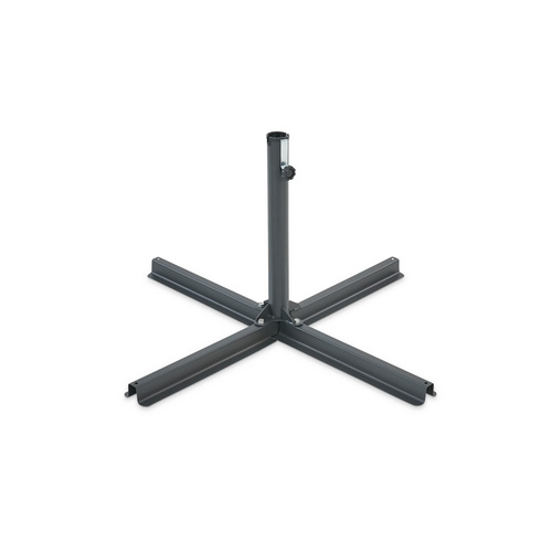 LECO Schirmständer, Kreuz, für Rohrdurchmesser von 50 mm - grau