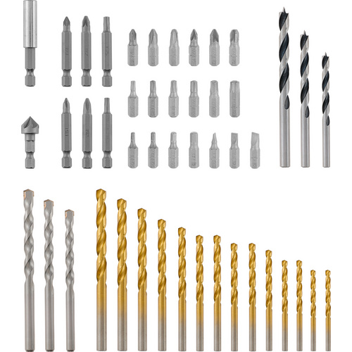 Thumbnail - KRAFTRONIC Werkzeug-Zubehör-Set, 49-teilig - blau