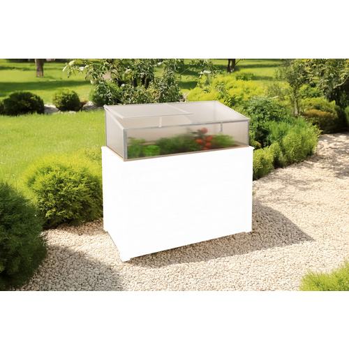 Thumbnail - Westmann Frühbeetaufsatz »Genus 130« BxHxT: 125 x 41 x 62 cm, Kunststoff, für Hochbeet Klassik - silberfarben