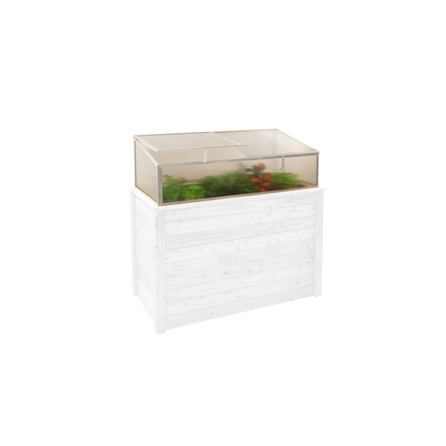 Thumbnail - Westmann Frühbeetaufsatz »Genus 130« BxHxT: 125 x 41 x 62 cm, Kunststoff, für Hochbeet Klassik - silberfarben