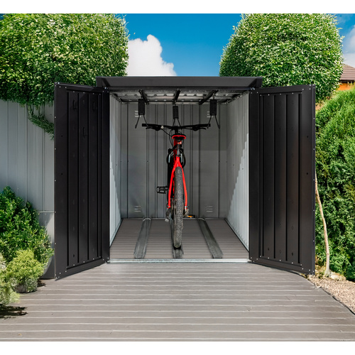 Thumbnail - Westmann Fahrradbox »Velos«, BxHxT: 133 x 151 x 222 cm, Stahl - schwarz