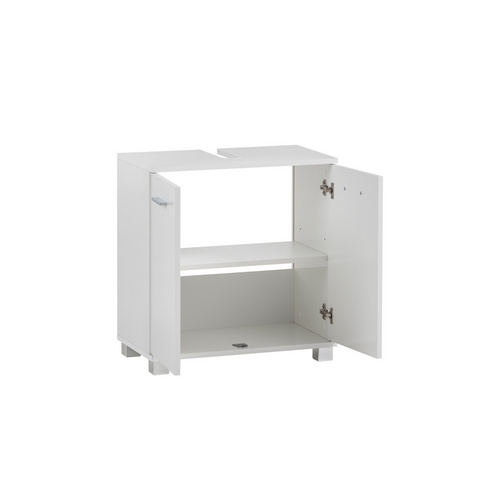 Thumbnail - SCHILDMEYER Waschbeckenunterschrank »Dorina «, BxH: 59,8 x 62,4 cm, weiß glanz - weiss