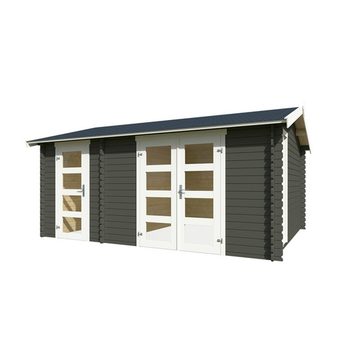 Thumbnail - LASITA MAJA Gartenhaus »Carroz«, BxHxT: 496 x 250,8 x 403,4 cm (Außenmaß inkl. Dachüberstand), grüngrau - gruen