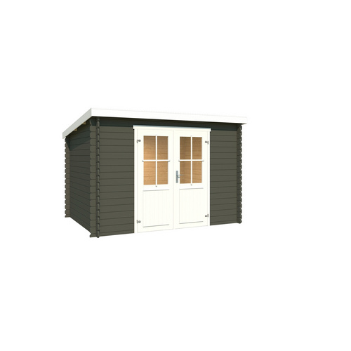 LASITA MAJA Gartenhaus »Atlanta«, BxHxT: 312 x 211 x 258,7 cm (Außenmaß inkl. Dachüberstand), grüngrau - gruen |  Holz