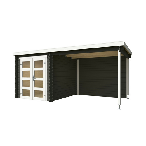 Thumbnail - LASITA MAJA Gartenhaus »Long Beach«, BxHxT: 492,2 x 216,6 x 254,9 cm (Außenmaß inkl. Dachüberstand), grüngrau - gruen