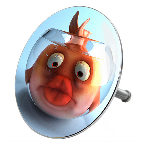 Thumbnail - Sanilo Bad-Accessoire-Set, 6-tlg., Goldfisch - orange