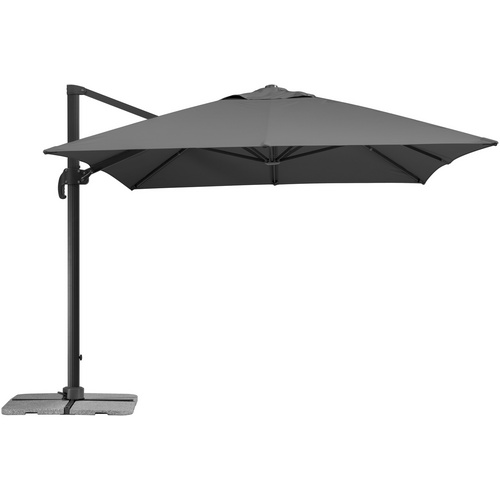 SCHNEIDER SCHIRME Ampelschirm »Rhodos Grande«, BxL: 400 x 300 cm, rechteckig, Sonnenschutzfaktor: 50+ - grau