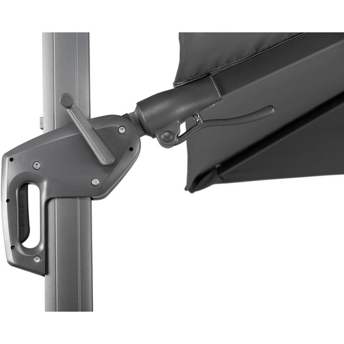 Thumbnail - SCHNEIDER SCHIRME Ampelschirm »Rhodos Twist«, BxL: 300 x 300 cm, quadratisch, Sonnenschutzfaktor: 50+ - grau