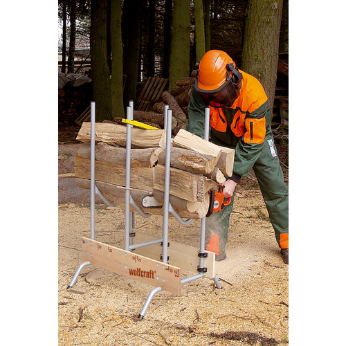 Thumbnail - WOLFCRAFT Sägebock »5121000«, für Kettensägen, klappbar - silberfarben