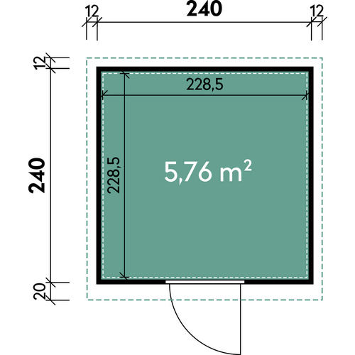 WOLFF FINNHAUS Gartenhaus »Finnhaus Style«, Hakon 2424 Anthrazit - grau