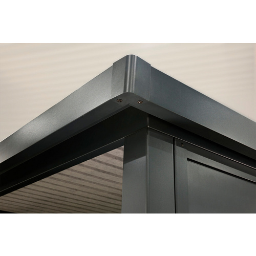 WOLFF FINNHAUS Gartenhaus »Finnhaus Style«, Elvar 3924 Anthrazit - grau