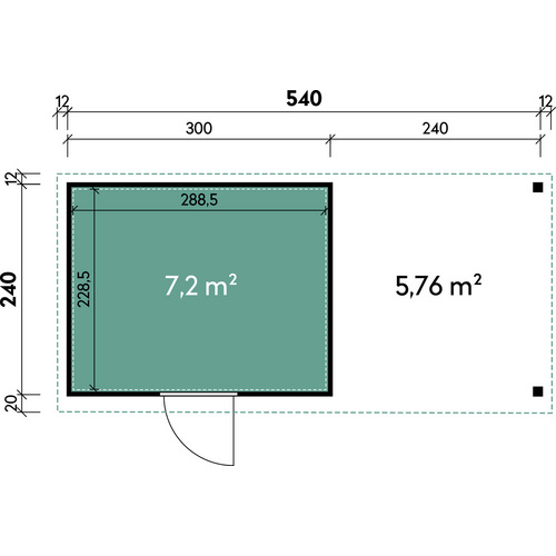 WOLFF FINNHAUS Gartenhaus »Finnhaus Style«, Thorin 5424 Anthrazit - grau