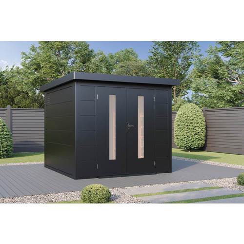 WOLFF FINNHAUS Gartenhaus »Finnhaus Style«, Eirik 2424 Anthrazit - grau