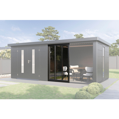 Thumbnail - WOLFF FINNHAUS Schiebetür »Finnhaus Style«, 30, 3 Elemente, 280x200 cm - grau