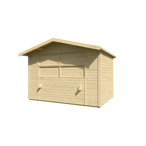 LASITA MAJA Gartenhaus »Kent«, BxHxT: 318,8 x 228 x 250 cm (Außenmaß inkl. Dachüberstand), naturbelassen - braun