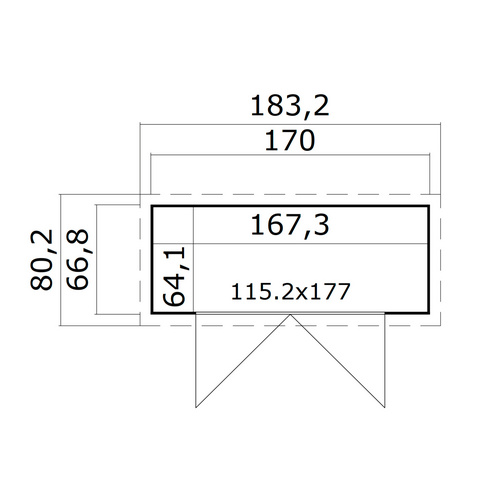 LASITA MAJA Blockbohlenhaus »Kent«, BxHxT: 183,2 x 199,96 x 80,2 cm (Außenmaß inkl. Dachüberstand), naturbelassen - braun | Holz LASITA MAJA Blockbohlenhaus »Kent«, BxHxT: 183,2 x 199,96 x 80,2 cm (Außenmaß inkl. Dachüberstand), naturbelassen - braun | Holz
