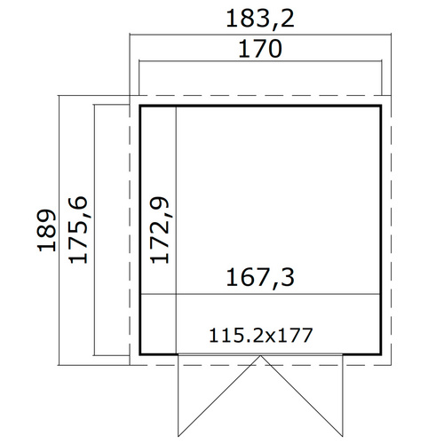 LASITA MAJA Gartenhaus »Kent«, BxHxT: 183 x 198,93 x 175,6 cm (Außenmaß inkl. Dachüberstand), naturbelassen - braun | Holz LASITA MAJA Gartenhaus »Kent«, BxHxT: 183 x 198,93 x 175,6 cm (Außenmaß inkl. Dachüberstand), naturbelassen - braun | Holz