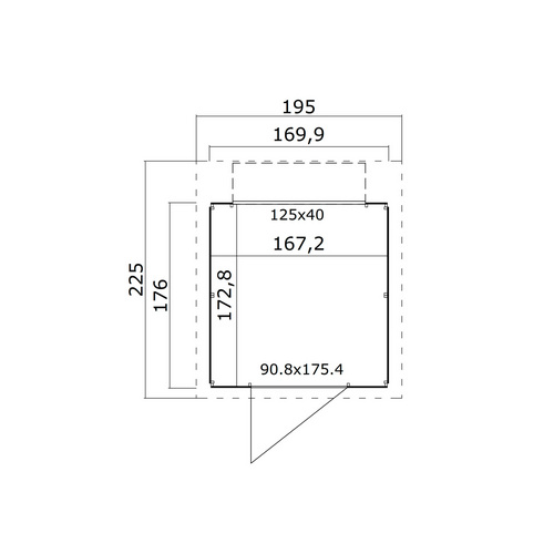 LASITA MAJA Blockbohlenhaus | Gartenhaus aus Holz | Fertighaus »Kent«, BxHxT: 195 x 211 x 225 cm (Außenmaß inkl. Dachüberstand), naturbelassen - braun LASITA MAJA Blockbohlenhaus | Gartenhaus aus Holz | Fertighaus »Kent«, BxHxT: 195 x 211 x 225 cm (Außenmaß inkl. Dachüberstand), naturbelassen - braun