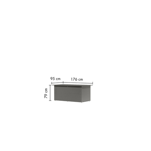 Thumbnail - KARIBU Aufbewahrungsbox »Himalia 2«, BxHxT: 176 x 79 x 95 cm, Metall - grau