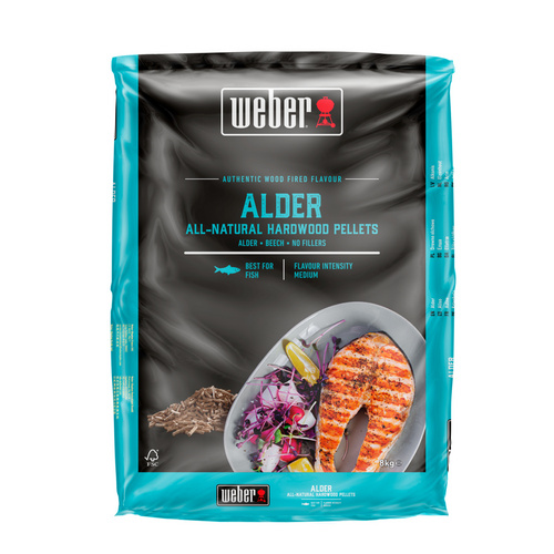 WEBER Holzpellets, 8 kg, Erle - braun