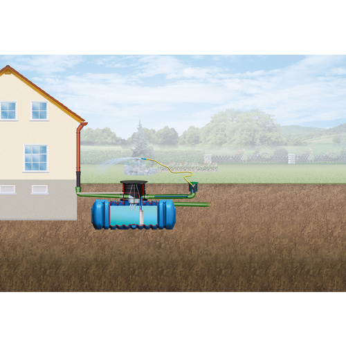 Image of 4RAIN Flachtank-Set »Flat«, 1500 L, blau, Garten-Comfort, begehbar