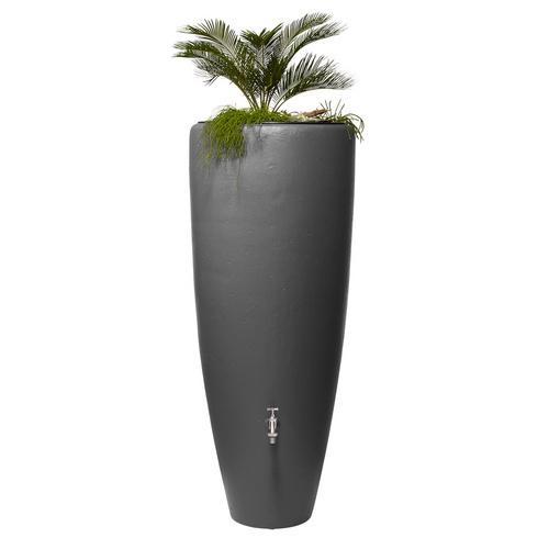 Image of GARANTIA Regenspeicher, mit integrierter Pflanzschale, 300 L, graphite grey - grau