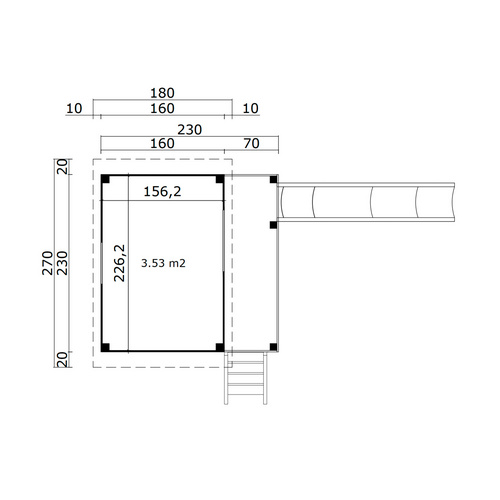 Thumbnail - LASITA MAJA Kinderspielhaus »Tivoli«, BxHxT: 230 x 194 x 270 cm, naturbelassen - braun