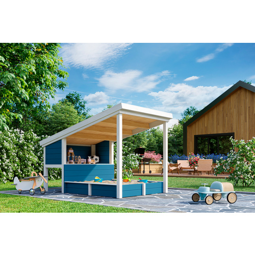 Nordic Holz Lichtblau Sandkasten "Pippi 1" Spielelement Mit Überdachung Bxtxh: 164X220x179 Cm von Baur - Image 3
