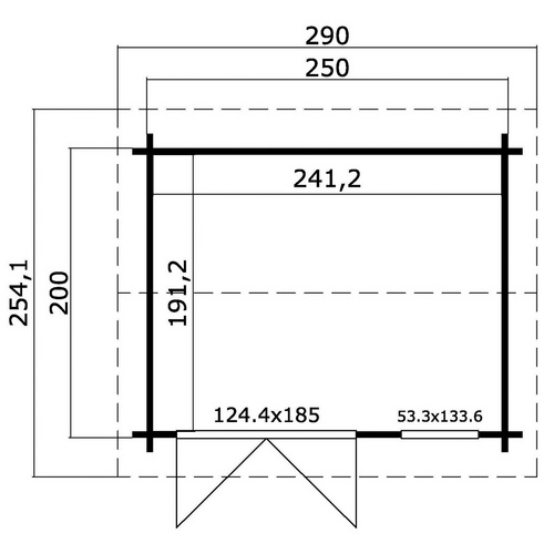 LASITA MAJA Gartenhaus »Alex«, BxHxT: 290 x 245,1 x 254,1 cm, (Außenmaß inkl. Dachüberstand), lichtgrau |  Holz
