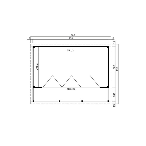 LASITA MAJA Blockbohlenhaus »Liverpool«, BxHxT: 580 x 239,4 x 430 cm (Außenmaß inkl. Dachüberstand), grau |  Holz
