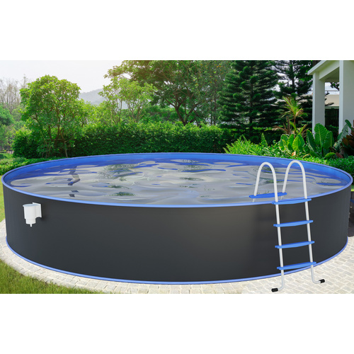 Steinbach Stahlwand Swimming Pool Set 'Nuovo Rund', Anthrazit, Ø 450 X 120 - Image 3