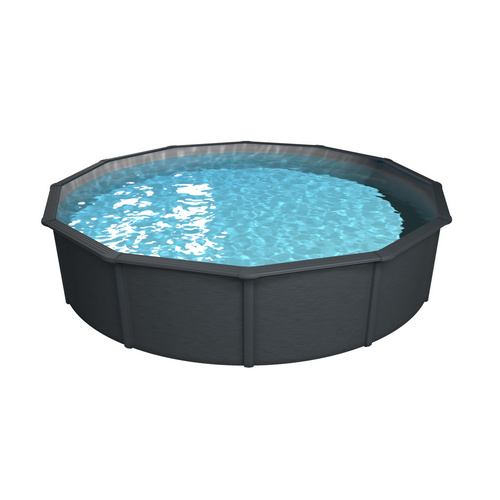 STEINBACH Stahlwand-Pool »Nuovo de Luxe II «, ØxH: 460 x 120 cm, Rund, Grau