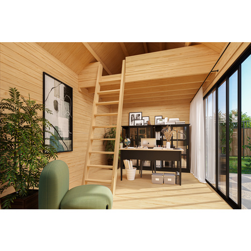 Thumbnail - LASITA MAJA Gartenhaus »Murano«, BxHxT: 430 x 364,8 x 336,1 cm (Außenmaß inkl. Dachüberstand), grüngrau - gruen