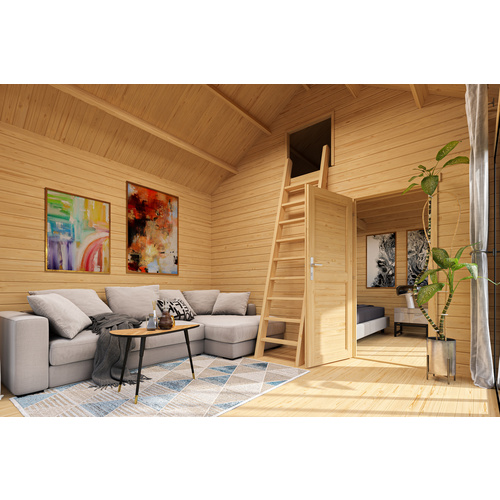 Thumbnail - LASITA MAJA Gartenhaus »Murano«, BxHxT: 595 x 364,8 x 445,5 cm (Außenmaß inkl. Dachüberstand), lichtgrau