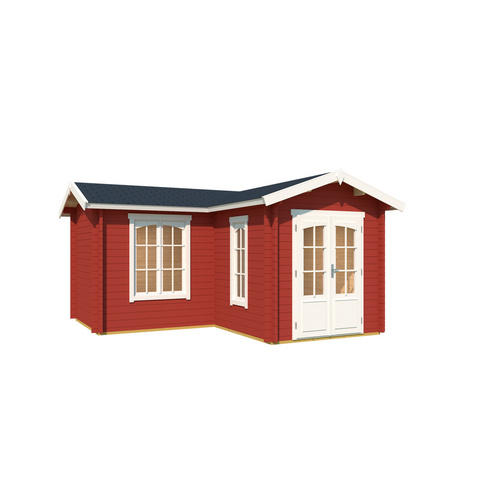 LASITA MAJA Gartenhaus »Portsmouth«, BxHxT: 450 x 245,1 x 447,6 cm (Außenmaß inkl. Dachüberstand), schwedenrot |  Holz