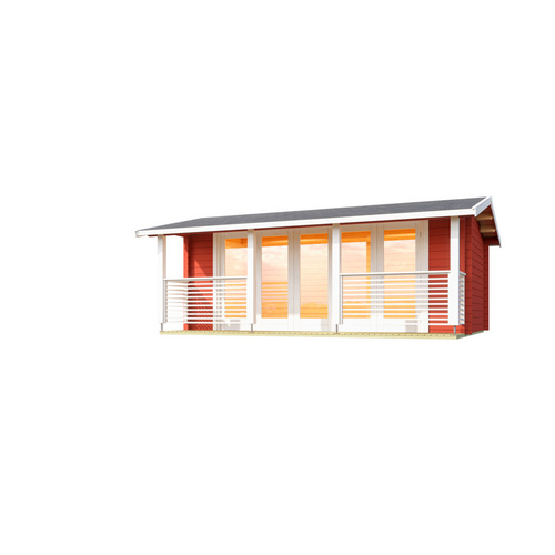 LASITA MAJA Gartenhaus »Lyndhurst«, BxHxT: 610 x 244,8 x 460 cm, (Außenmaß inkl. Dachüberstand), schwedenrot |  Holz