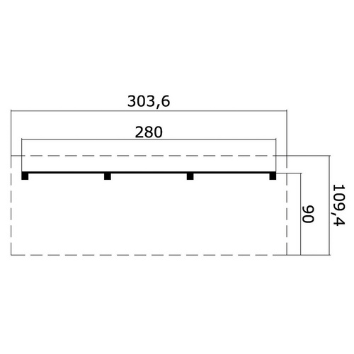 LASITA MAJA Schleppdach, BxT: 280 x 90 cm (Aufstellmaß ), grün - gruen LASITA MAJA Schleppdach, BxT: 280 x 90 cm (Aufstellmaß ), grün - gruen