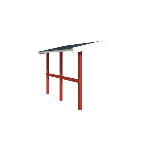 LASITA MAJA Schleppdach, BxT: 220 x 90 cm (Aufstellmaß ), rot |  Holz  |  1,81 m²