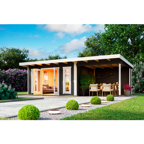 LASITA MAJA Überdachung »Sicily«, BxT: 300 x 350 cm (Aufstellmaß ), grau |  Holz  |  13,64 m²