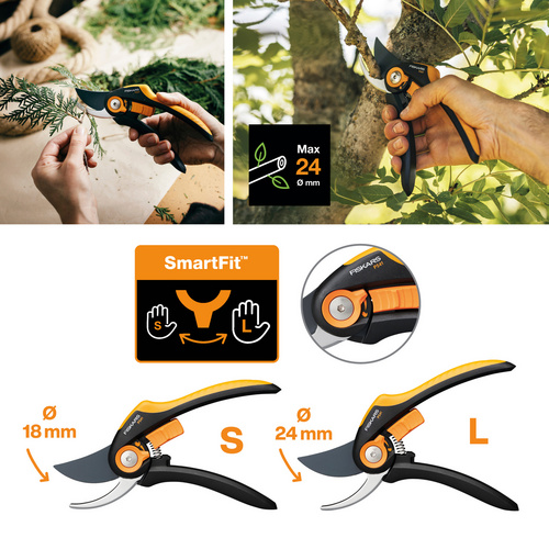Thumbnail - FISKARS Bypass-Gartenschere »P541«, ergonomisch geformt, max. Aststärke: 2,4 cm - schwarz | orange